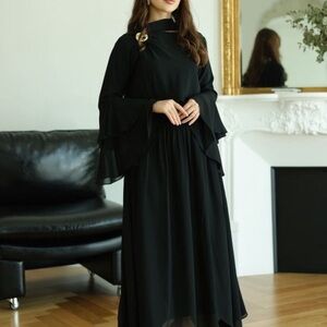 Elegant Black Women's two piece dress